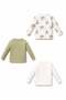 Baby Panda and Koala Themed 100% Cotton Crew Neck 3-Piece Baby Cardigan Set Multicolor - 2