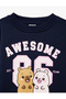 Printed Long Sleeve Crew Neck Hooded Sweatshirt - 5