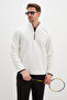 Printed Half-Zip High-Neck Sweatshirt - 3