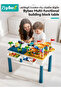 5-in-1 Kids Activity Table & Chair Set, Multifunctional Kids Study Table, Building Block Table with 238 PCS Blocks, 2 Storage Bins, Adjustable Height Legs, and Reversible Desktop, Kids Educational Act - 2