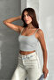 Strappy Patterned Crop Blouse with Breast Support - 5