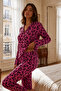 Women's Relax Fit Buttoned Lilac Pajama Set - 5