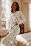 Women's Relax Fit Button Green Pajama Set - 5