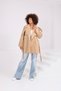 Women's Oversized Short Trench Coat with Epaulettes, Buttons, and Pockets - 7