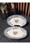 Velour Anthracite Boat Plate Set of 2 21cm Porcelain