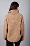 Women's Stand Collar Zippered Pocket Plush Jacket - 4