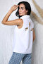 Cream Women's Bird Embroidered Zero Sleeve Shirt - 4