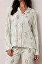 Women's Buttoned Winter Home Green Pajama Set - 3