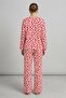 Women's Comfort Flexible Red Pajama Set 4686 - 4