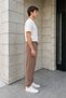 Men's Brown Sweatpants Jogger with Elastic Waist and Cuffs and Pockets - 5