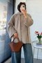 Premium Woolen Plush Women's Coat – Mink - 6