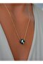 Crystal Necklace - Gold Color - - 4