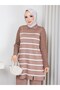 Knitwear Striped Double Set Tan - 5