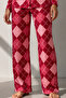 Women's Long Sleeve Cotton Red Pajama Set - 4