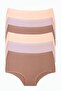 1018 Women's Classic Cut Cotton Plain Bato Panties 6 Pack - 2