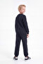 3 Thread Printed Boys' Double Pocket Crew Neck Sweatshirt Set - 4