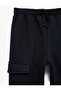 Oversize Balloon Form Sweatpants with Raised Pocket Detail - 4