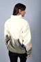 Women's Stand Collar Zipper Pocket Pine Tree - Deer Pattern Plush Sweatshirt - 4