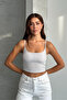 Strappy Patterned Crop Blouse with Breast Support - 6