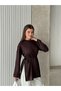 Women's High Collar Belted Long Sleeve Hijab Tunic - 4