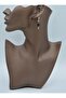 Hematite and Onyx Stone Earrings - Silver Color - - 5