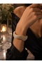 Vip Stainless Steel Gold Wavy Cuff Bracelet with Stones - Evening Dress Zircon Stone Luxury Bracelet - 5
