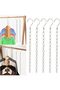 5 Piece Stainless Steel Hanger Chain, Closet Organizer and Storage, Space Saving Hanger, Great for S