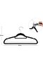 ®10-Pack Black Non-Slip Velvet Hangers 42cm With 360 Degree Rotatable Hook - Durable & S - 3