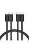 كابل بيلكن USB-C إلى USB-C مجدول (عبوة من قطعتين) بطول 5 أقدام وقدرة 240 واط - كابل شحن سريع ناعم ومرن، نوع C