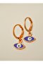 Nazar Beaded Mini Earrings - Pink - - 2