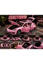 Porsche 911 Diecast Model Car Openable Doors 1:24 Scale Porsche Model Car Pink - 7