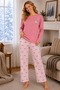 Embroidered Milan Knitted Long Sleeve Round Neck Women's Pajama Set - 2
