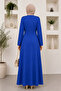 Long Dress with Shoulder Epaulettes and Pocket Detail - 2
