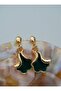 Leaf Figured Earrings - Green - - 4