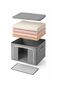 صندوق تخزين وتنظيم رمادي اللون قابل للطي مع سحاب للإغلاق - 5