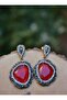 Handmade Design Earrings - Red -