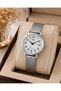 Women's Wristwatch Silver Color Mesh Steel Band Casual and Stylish Combination Japanese Machine Gift Boxed - 2