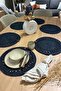 Chrysanthemum Model 6-Piece Round American Service Set (33 cm) |   Washable Vegan Supla Set (11 Colors) - 2