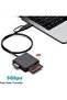 قارئ بطاقات الذاكرة، 4 في 1، يدعم USB 3.0 و USB-C، محول قارئ بطاقات SD و Micro SD و MS و CF، صغير الحجم وعالي السرعة. - 5