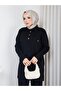 Knitwear Polo Collar Two-Piece Set with Trousers Black - 5