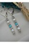 Real Pearl Stone Earrings - Silver Color - - 3