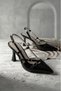 Zri̇n-005 Black Patent Leather Daily 7 cm Heeled Shoes