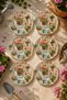 Set of 6 Glass Tea Plates - 12 cm with Garden Flowers and Geranium Patterns - 6 Tea Plates