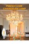 مصابيح LED E14 بقوة 4 واط قابلة للتعتيم على شكل شمعة C35 بلون أبيض دافئ 2700 كلفن، تعادل 40 واط من المصابيح المتوهجة - 4