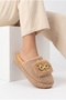 Women's Plush House Slippers with Cute Owl Figure and Stone Metal Detail, Closed Toe Soft Winter Slippers - 4