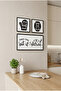 Fun in the Kitchen - 3-Piece Black Wooden Frame Look Mdf Table Set with the Concept of Fun Chef - 2
