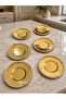 6 Pieces of Gold Wicker Braided Gold Stainless Steel Tea Plate Presentation Serving Coasters - 3
