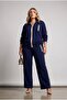 Women's Plus Size Long Sleeve Zipper Detailed Tracksuit Set 8297-27