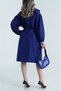 Women's Double-neck Collar Waist Balloon Sleeve Trench Coat - 4