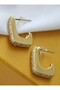 Zircon stone earrings - multi-colored -
